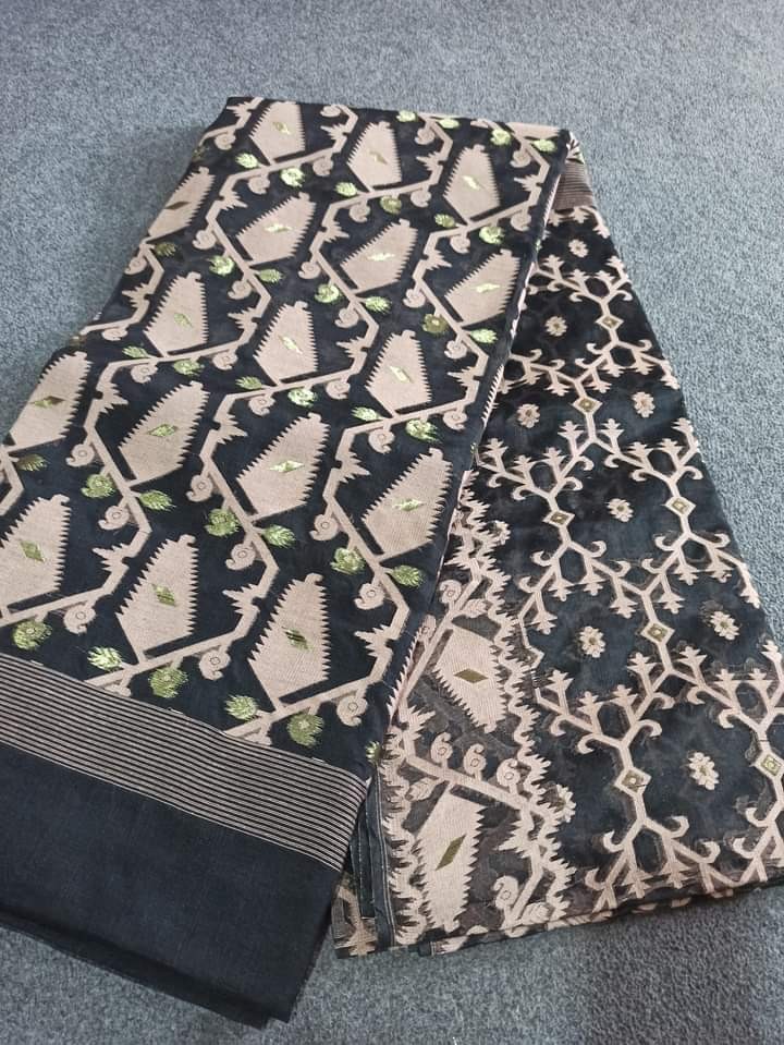 Tangail Half silk Katan Jamdani Saree