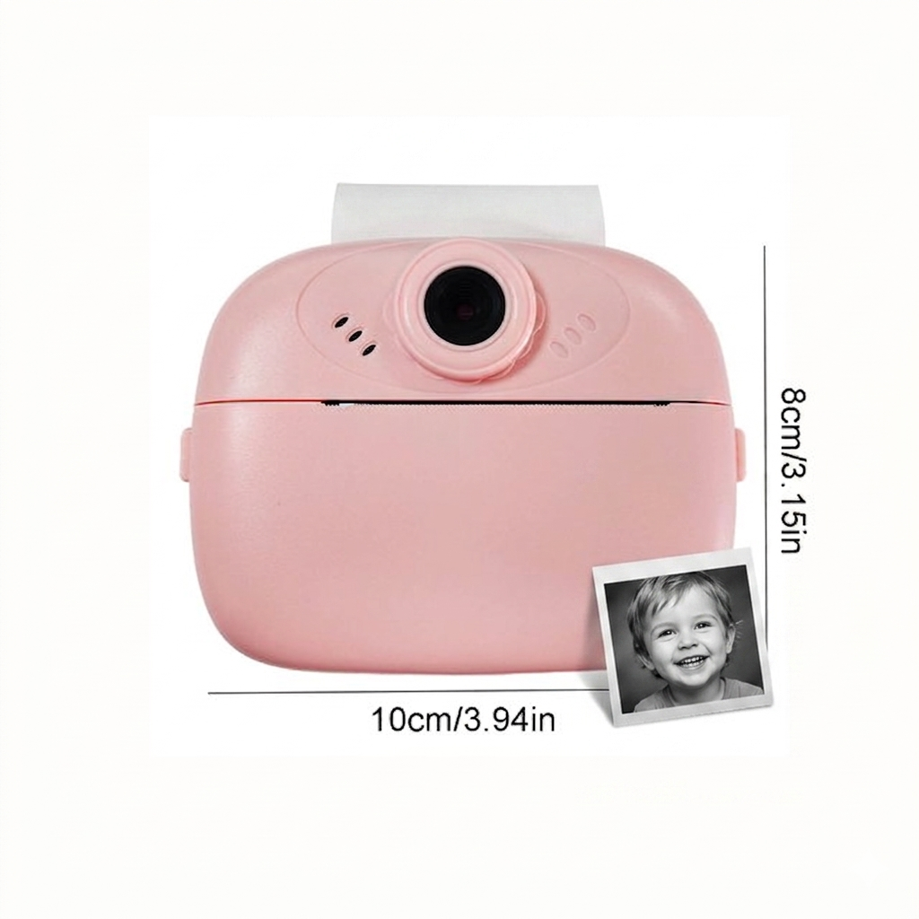 2.4 Inch IPS Screen Cartoon Cute Baby Thermal Printer 1080P Selfie Instant Kids Print Camera