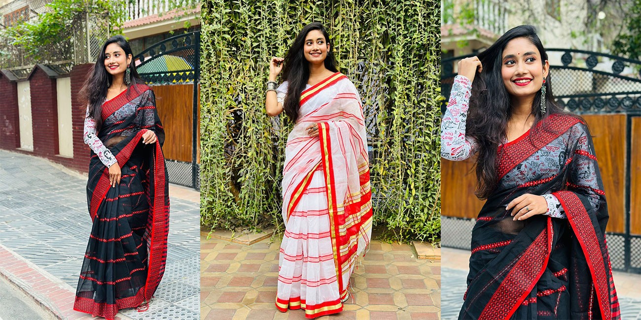 half silk saree