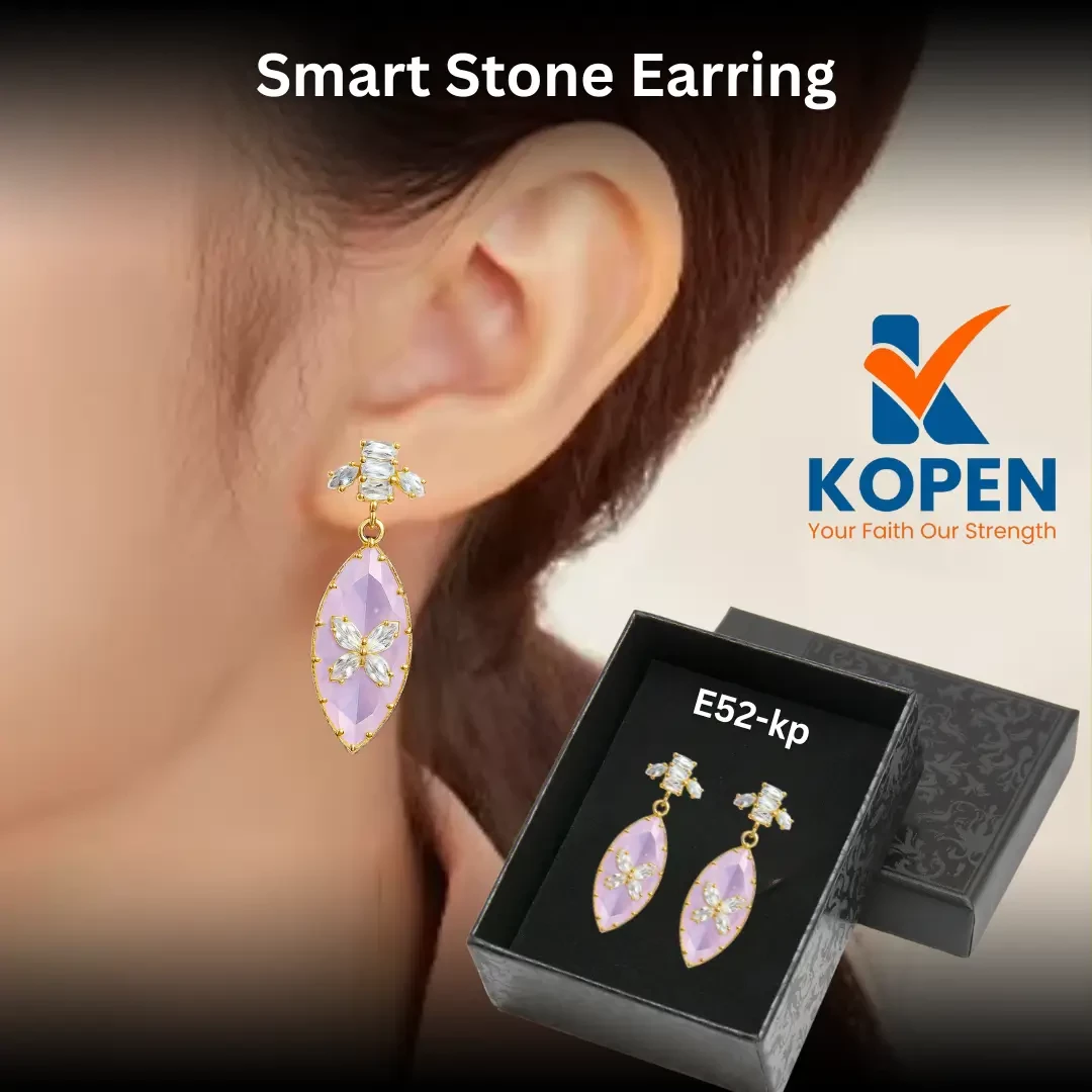Smart Stone Earring Pink